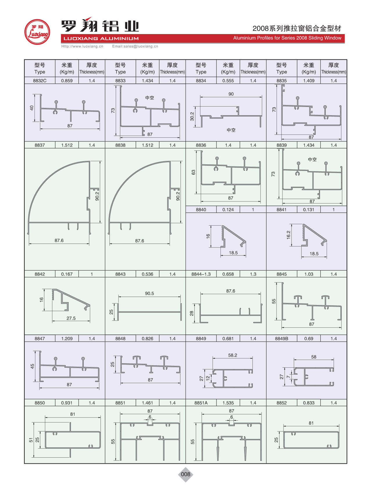 2008系列推拉窗