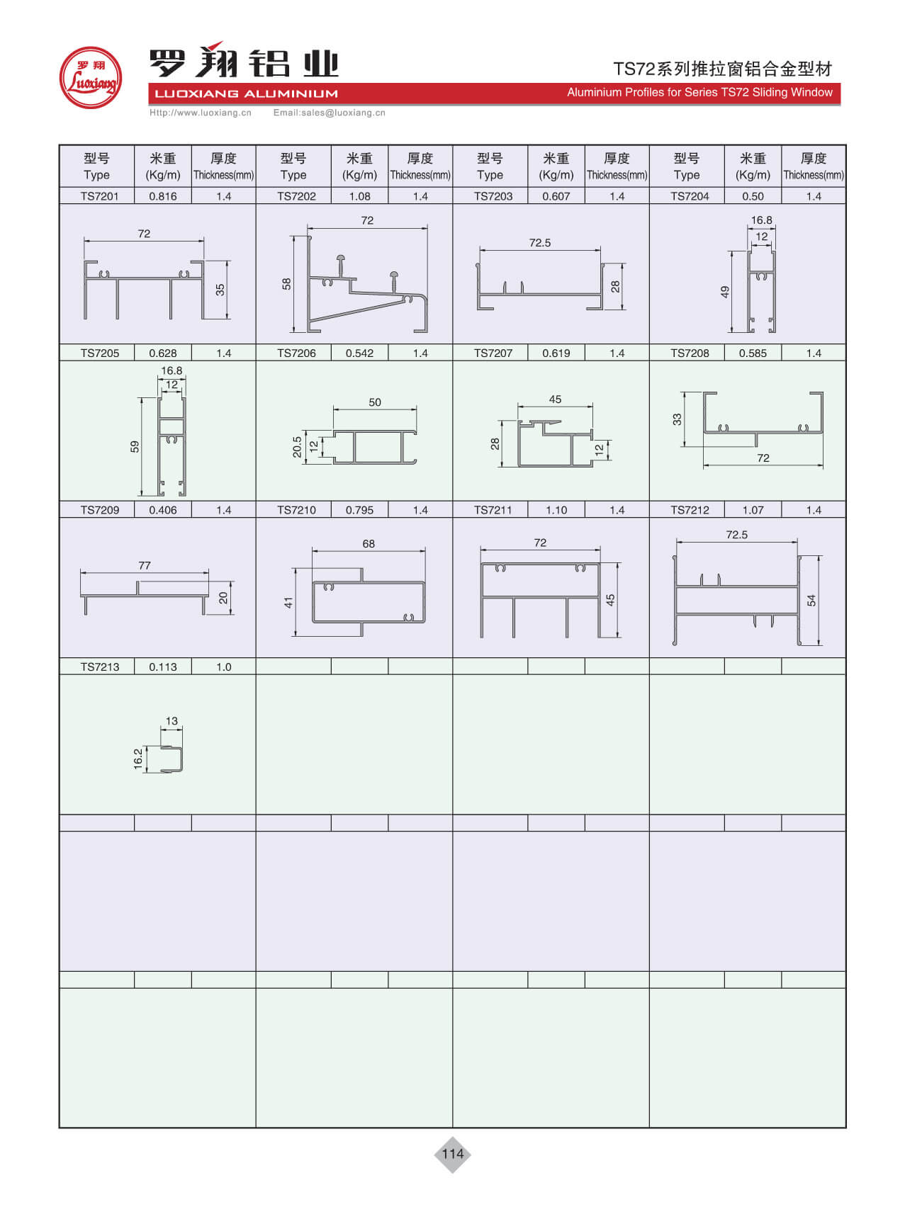 TS72系列推拉窗