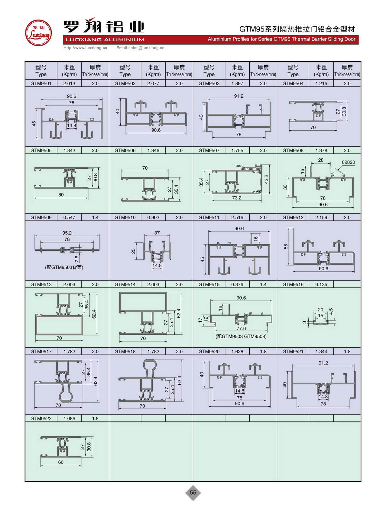 GTM95系列隔熱推拉門(mén)